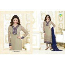 Beige Kaseesh Prachi 2675 Party Wear Straight Shalwar kameez